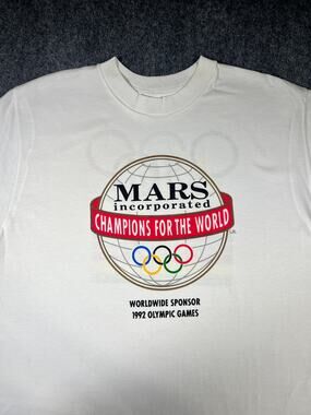 Vintage 1992 Olympic Games Mars Adidas T-Shirt XL